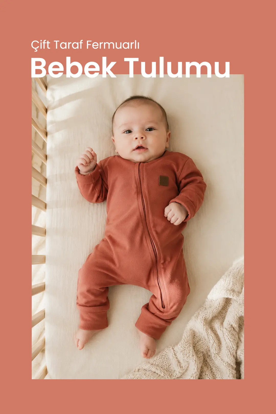 Çift Taraf Fermuarlı Bebek Tulumu tulum - Giyim / Bebek Giyim