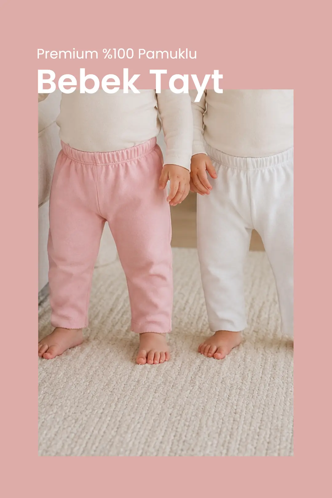 Premium %100 Pamuklu Bebek 2li tayt bebek pantolon - Giyim / Bebek Giyim