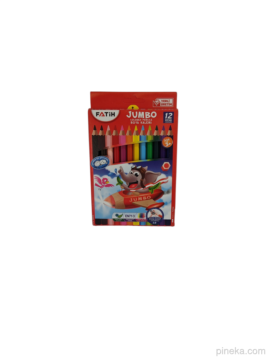 Fatih Jumbo boya kalemi 12 li - Kitap, Kırtasiye & Hobi / Kırtasiye