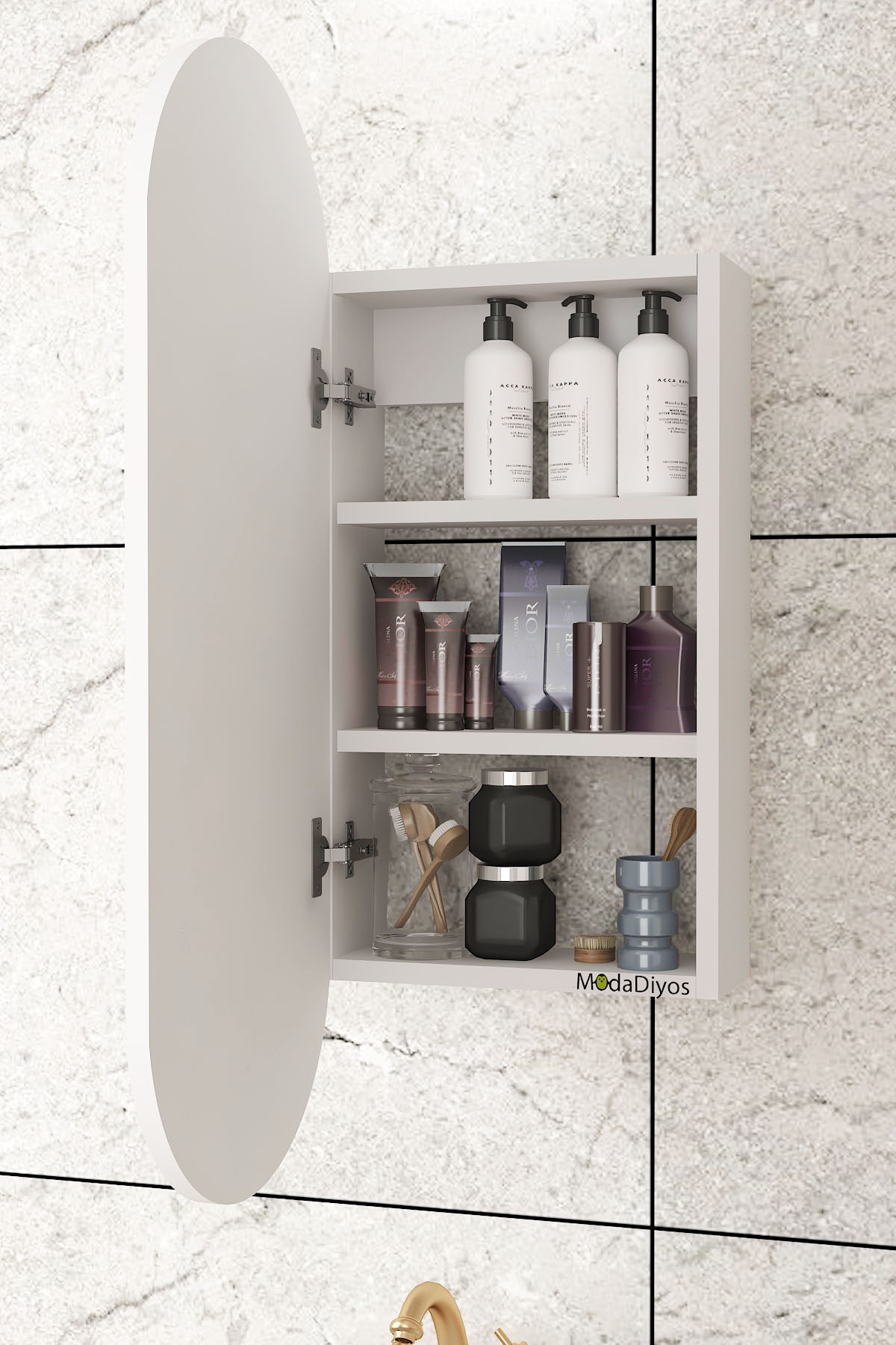 Elise Lavabo Üstü Banyo Dolabı ( MDF ) Beyaz
